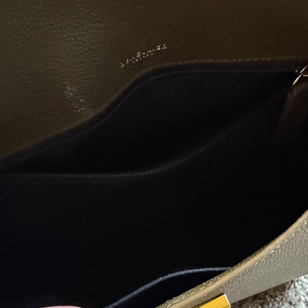 DeMellier Khaki Leather Crossbody Bag - Picture 2 of 3
